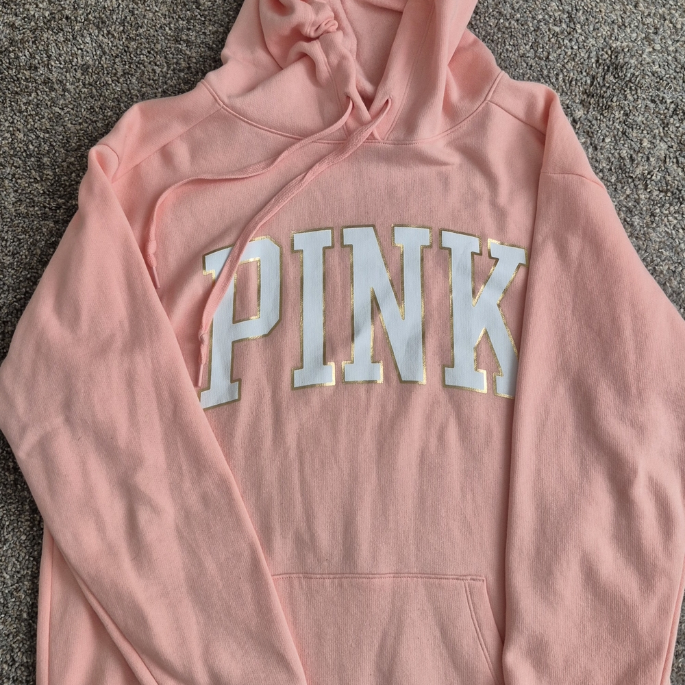 PINK Victoria's Secret Women's Pink Hoodie Sweater